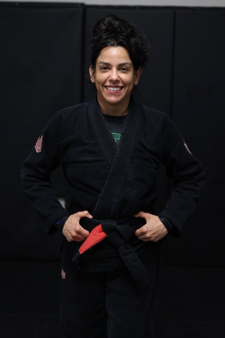 Professor Yvette Wong wearing a black gi at Meta Jiu Jitsu Academy